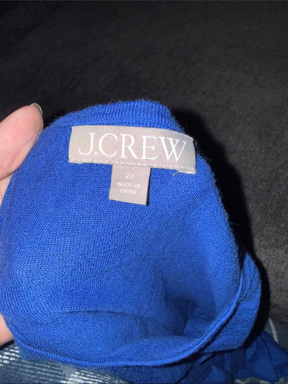 J.CREW Royal Blue Plus Size Merino Wool Classic Preppy Crewneck Sweater 2X